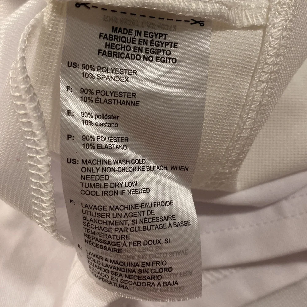 NWT Adidas white golf skort (shorts attached) 2 front pockets, 1 back pocket - Picture 7 of 8